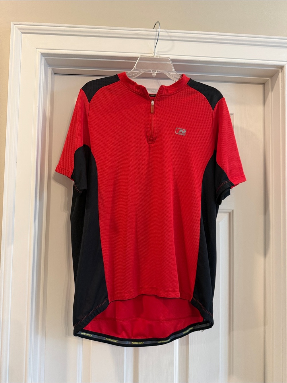 Men's Red & Black Performance Cycling Jersey